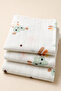 100% Cotton 7-Pack Double Layer Checkered Muslin Baby Mouth Wipes 25 X 25 cm - 2