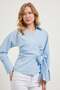 ARMALIFE 4707 SIDE-TIE DOUBLE-BREASTED WOMEN'S BLOUSE