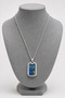 Men's Steel Necklace, Steel Necklace with Lapis Lazuli Natural Stone, Gift Necklace for Lover, Spouse, Father - 7
