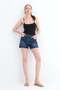 Buttoned Denim Shorts Ş1079