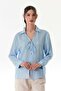 Buttoned Loose Shirt with Tie Front