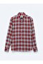 Burgundy Regular Fit Long Woven Casual 100% Cotton Shirt - 6