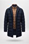 Ds Damat Regular Fit Navy Blue Plain Coat - 5