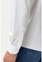 Slim Fit Beyaz Uzun Kol Örme Gömlek - 8