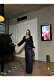 Single Embellished Glittery Velvet Evening Dress Black 583116