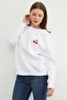 3 Yarn Cherry B Printed O Oversized Sweatshirt - 3