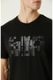 Siyah Baskılı T-Shirt - 6
