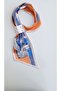 Orange Patterned Scarf Tie \Geometric Pattern - 4