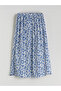 Original Elastic Waist Floral Slit Skirt - 7
