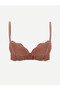 Lcw Dream Brown Underwire Half Padded Lace T-Shirt Bra - 2