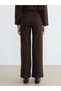 Esvab • Modern & Distinctive Wide-Leg Women's Knitwear Pants with Waist Cord - 7