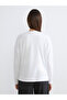 Lcw Vision White Printed Oversize 100% Cotton Women's T-Shirt - 4