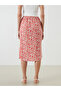 Original Elastic Waist Floral Slit Skirt - 4