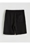 Black Comfortable Fit Dobby Men's Shorts - 6