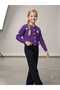 Girl's Daisy Embroidered Cardigan Knitwear Trousers Double Set - 3