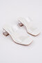 Bln-Şf Low Heel Transparent Banded Slippers