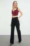 Basic Double Zipper Covered Blouse - 3