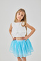 Blue Sequined Girl's Skirt - Gracie