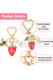1pcs Golden 1pcs cute strawberry,daisy,bee,heart-shaped metal keychain,perfect for bag accessory,key - 3