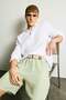 100% Linen Relax Fit Polo Collar Woven Long Sleeve Shirt G0856Ax26Sm
