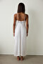 Off White Bridal Delicate V Neck Lace Long Dowry Nightgown - 5