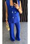Women's Square Collar Vest Pants Set - 3