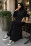 Women's Modal Cupra Fabric Comfortable Fit Elastic Waist Skirted Hijab Suit 3209 Black - Special Series - 2