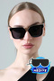 Women's Black Frame Black Glass Sunglasses
