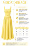 Strappy Square Neck Bow Detailed Long Dress Yellow - 3