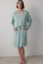 Light Mint Lenna Maternity Maternity Dress with Tie Detail Long Sleeve Dress
