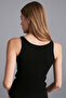 Black Basic Thick Strap Tank Top - 2