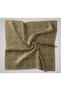Thin Cotton Soft Scarf Green-Orange Patterned Non-Slip Textured Tok Duruşlu 90X90 - 7