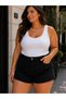 Women's Black High-Waisted Lycra Tassel Jeans Shorts Summer Jean Shorts - 8