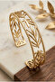 Minimalist Italian Style Laser Engraved Women's Cuff Bracelet