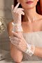 Off-White Polka Dot Bridal Wedding Invitation Prom Party Gloves