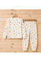 Girl Child 100% Cotton Colorful Heart Pattern Long-Sleeve Sleepwear Lounge Set - 4