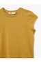 Cotton Regular Fit Cap Sleeve Crew Neck Basic T-Shirt - 7