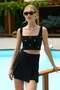 Stone Embellished Square Neck Crop Bustier