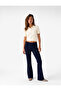 Ribbed Detailed Striped Spanish Style Trousers