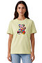 Women's Colorful Floral Teddy Bear Printed Basic Cut 100% Cotton T-Shirt