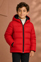 Boy's Red Fleece Hooded Waterproof Windproof Inflatable Winter Coat & Coat - 3