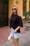 Black T-Shirt with Stone Back and Heart Decals - 4122 - 2