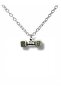 Strength and Zeal – Unisex Necklace with Dumbbell Figure (60 cm Chain)
