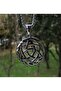 Ouroboros Triquetra Viking Celtic Trinity Stainless Steel Tarnish Resistant 316L Necklace - 2