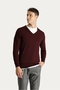 V-Neck Slim Fit Slim Fit Cotton Knitwear Sweater