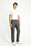 Regular Fit Standard Cut Elastic Waist Drawstring Pleated Trousers - 2