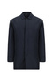 Regular Fit Buttoned Front Quilted Plain Top Coat - 2