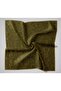 Twill Silk Scarf Dark Green–Henna Green–Olive Patterned Tok Duruşlu 90X90 - 8