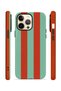 iPhone 12 Pro Max Vorian Double Layer Case Terracotta Mint Stripe - 2