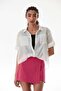Basic Body Detailed Double Pocket Crop Shirt - 3